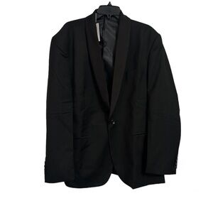 New
Men’s Black Suit Coat
Satin like Collar
  Polyester and Viscose
Size XXL